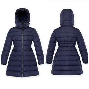Moncler Girl's Charpal Quilted Long Puffer Coat size 8/Fit Age 7 To 8